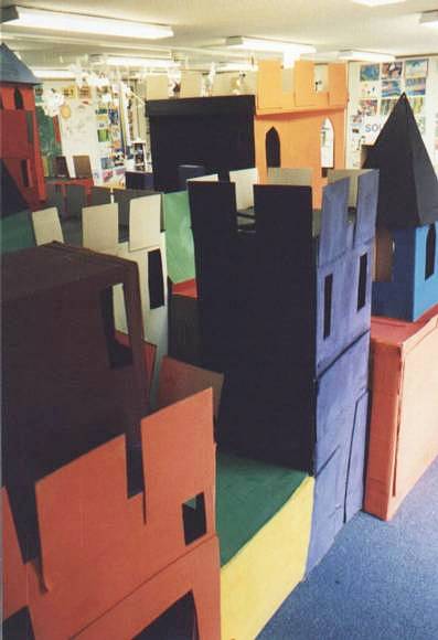 BOX CASTLE BUILT IN CLASSROOM IN MAINE